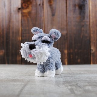 12cm pet cloned [feiwa Fei hand-made] baby dog ​​pet schnauzer Old Master Doll (Welcome to order your dog)