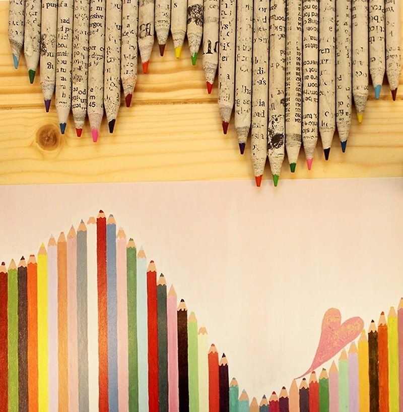Fruit forest color pencil roll pencil set - อื่นๆ - กระดาษ 