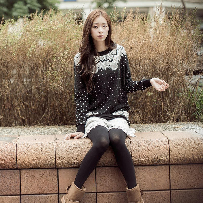 SUMI △ Lace Look ▽ small black velvet jacket _2AF019_ - สเวตเตอร์ผู้หญิง - วัสดุอื่นๆ สีเทา