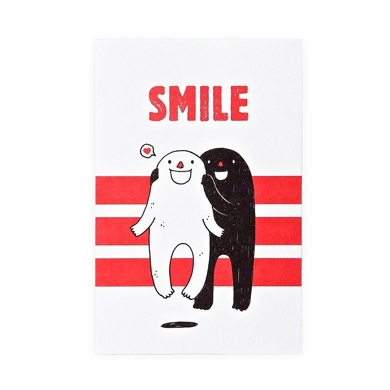 Smile / postcard - การ์ด/โปสการ์ด - กระดาษ สีแดง