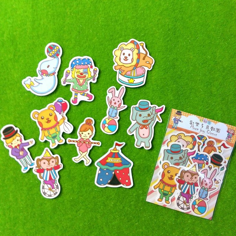 Happy Multi-Circus / Sticker Pack - สติกเกอร์ - กระดาษ สีส้ม