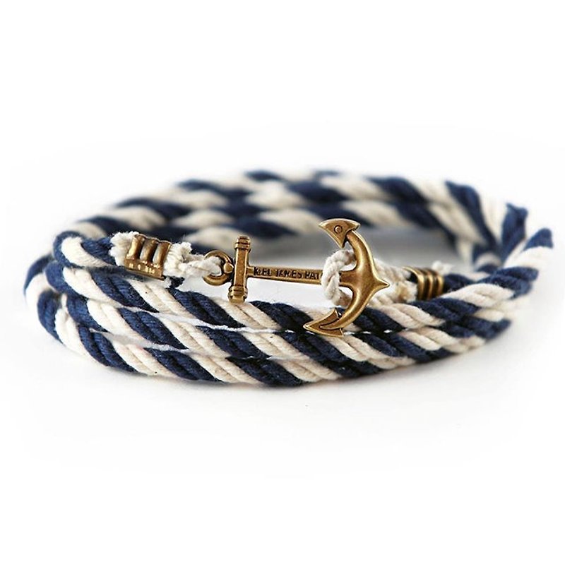 New England Kiel James Patrick Handmade Peter Wence Bracelet - Bracelets - Cotton & Hemp Blue