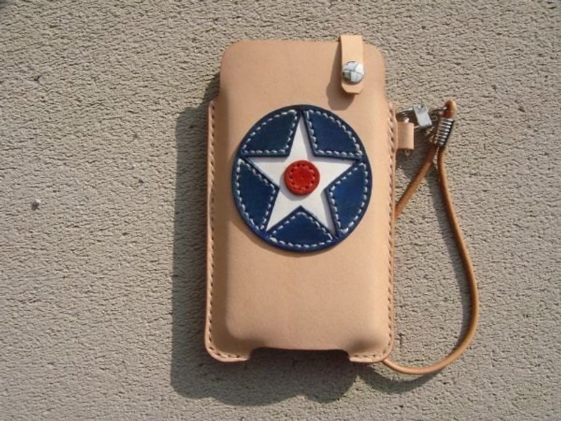 [ISSIS] Military Style Series (1) Handmade mobile phone holster - Other - Genuine Leather Gold