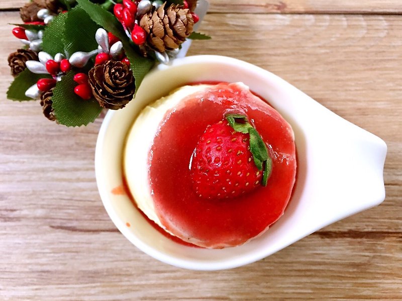 【朋派pompie】草莓季-草莓乳酪柔滑布丁(四入) - 蛋糕/甜點 - 新鮮食材 紅色