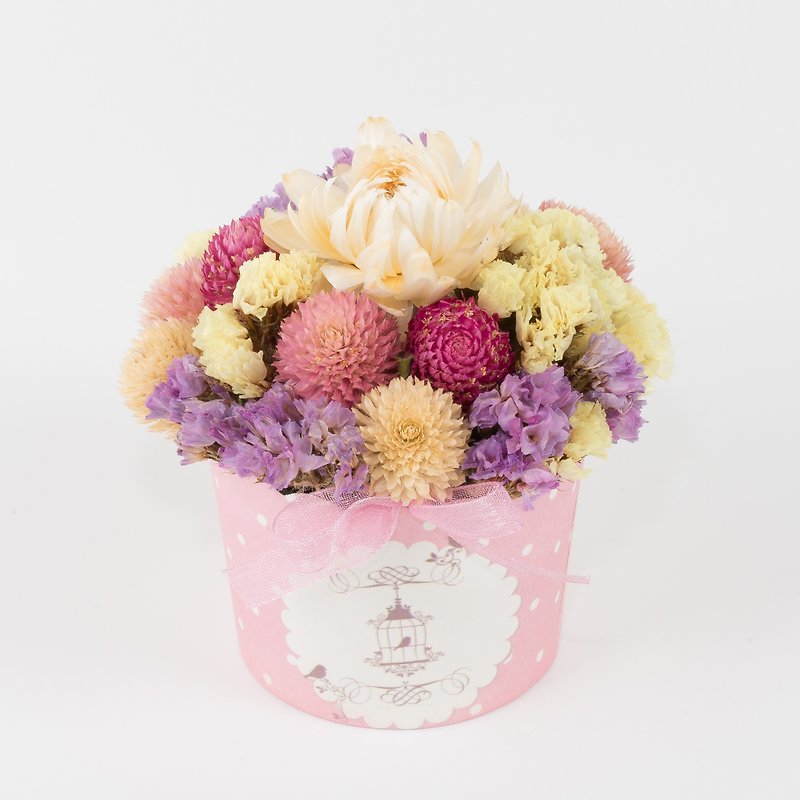 Berry Thousand Sun Red Cake Flower Pot | Wedding Bouquet Everlasting Dried Flower Mother's Day Carnation Birthday Graduation - Plants - Plants & Flowers Pink