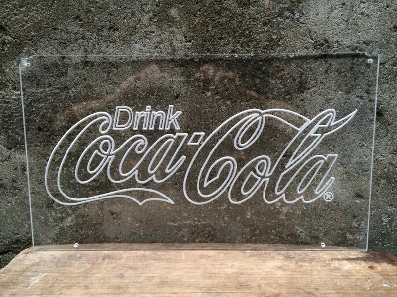 可口可樂COCA-COLA壓克力招牌看板裝飾板普普風北歐風鄉村雜貨店zakka工業風柑仔店黑松咖啡攝影 - 壁貼/牆壁裝飾 - 壓克力 白色