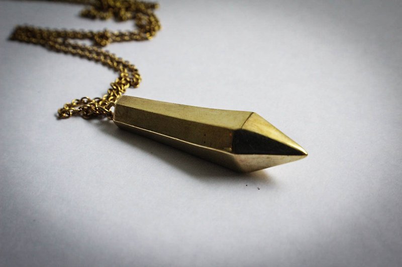 Crystal Brass necklace - Necklaces - Other Materials Gold