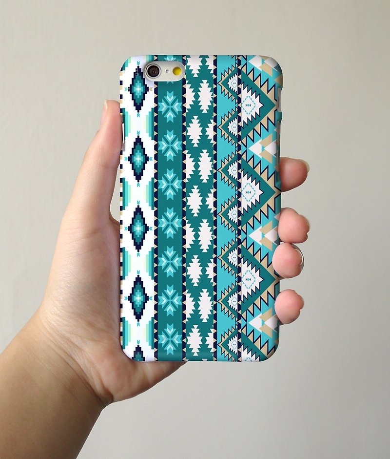 Mint Navajo Tribal Pattern 53 3D Full Wrap Phone Case, available for  iPhone 7, iPhone 7 Plus, iPhone 6s, iPhone 6s Plus, iPhone 5/5s, iPhone 5c, iPhone 4/4s, Samsung Galaxy S7, S7 Edge, S6 Edge Plus, S6, S6 Edge, S5 S4 S3  Samsung Galaxy Note 5, Note 4, N - อื่นๆ - พลาสติก 