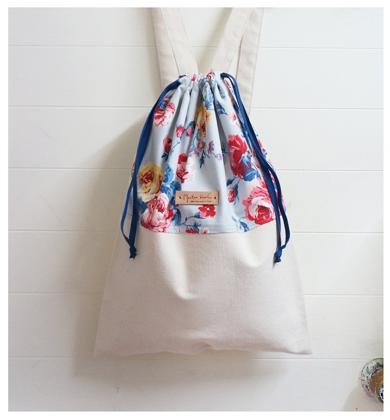 ☚ 寬背帶束口包 _ 春日渡假天 ☛ - Drawstring Bags - Other Materials Multicolor