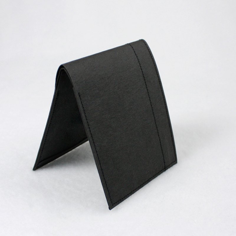 紙 錢包 黑色 - 極簡超輕薄款 可水洗牛皮紙 短夾 / 紙 錢包 黑色 純手工訂製