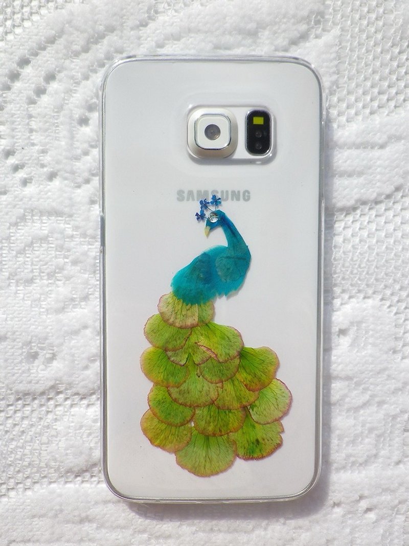 Anny's workshop hand-made Yahua phone protective shell, Samsung Galaxy S6 Edge, peacock - เคส/ซองมือถือ - พลาสติก 