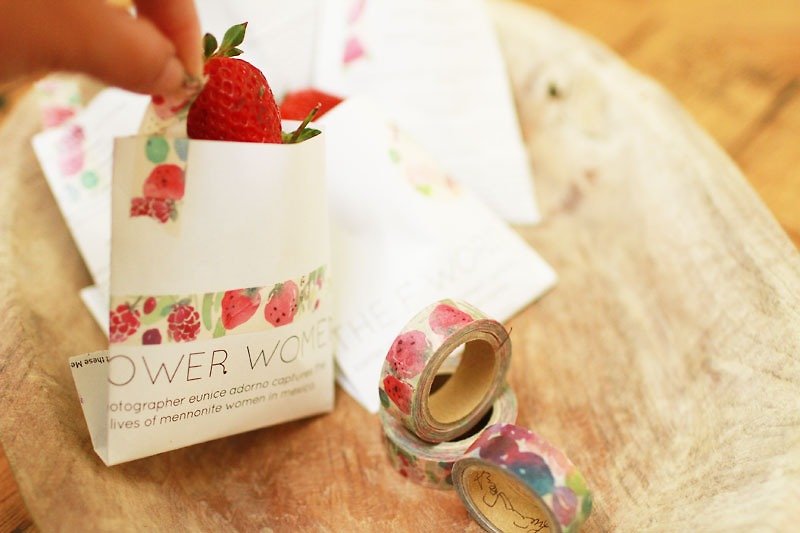 Fion Stewart and paper tape - Berry Town berrymachi - Washi Tape - Paper Red