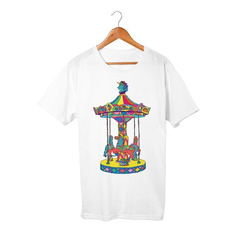 メリーゴーランド T-shirt - 帽T/大學T - 棉．麻 