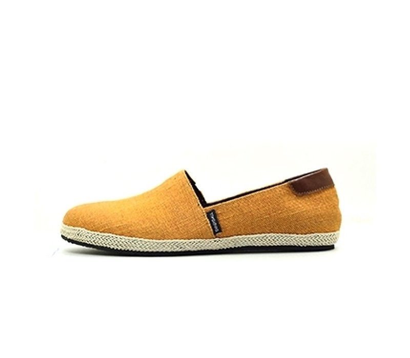 [Dogyball] simple Taiwanese men's shoes light city micro-travel walking lazy shoes - รองเท้าอ็อกฟอร์ดผู้ชาย - ผ้าฝ้าย/ผ้าลินิน สีส้ม