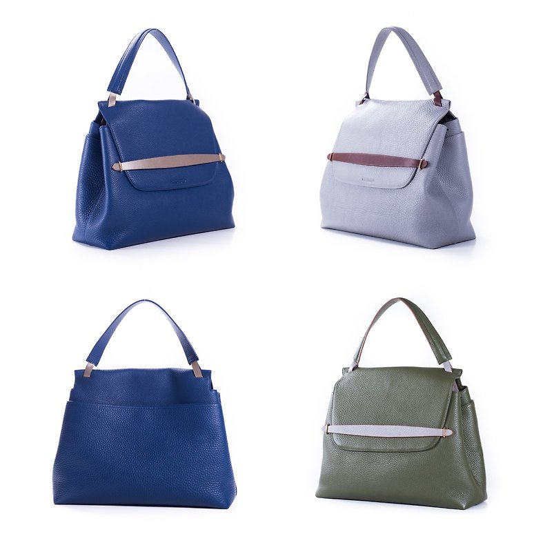 Patina leather hand-made Rosalina shoulder bag handbag - กระเป๋าถือ - หนังแท้ หลากหลายสี