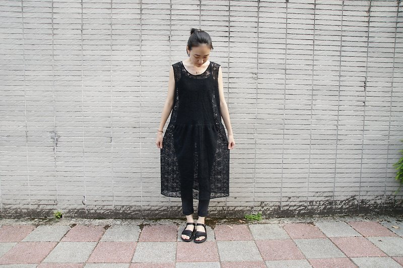 ))) Black cotton lace dress ((( - One Piece Dresses - Other Materials Black
