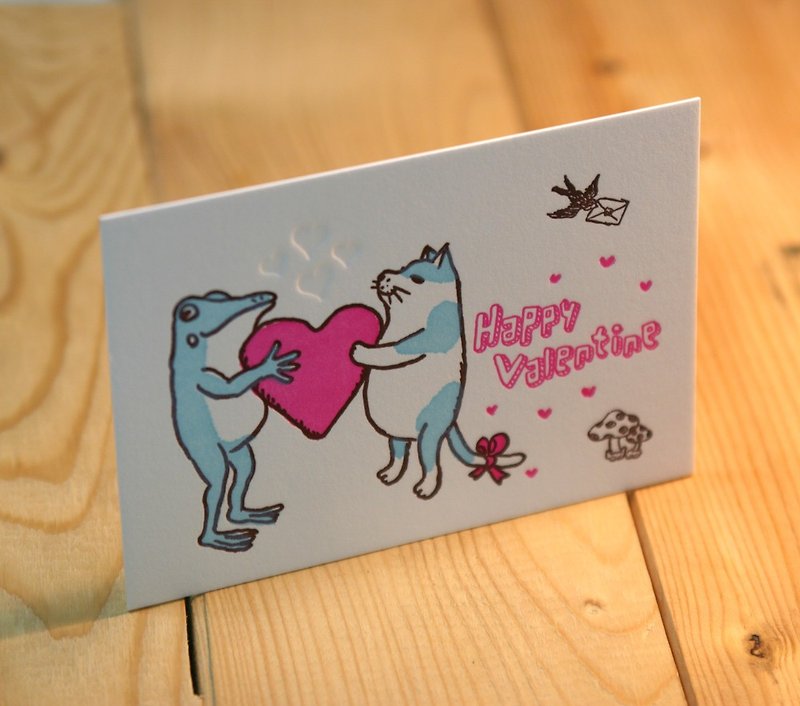 バレンタインカード - カード・はがき - 紙 ピンク