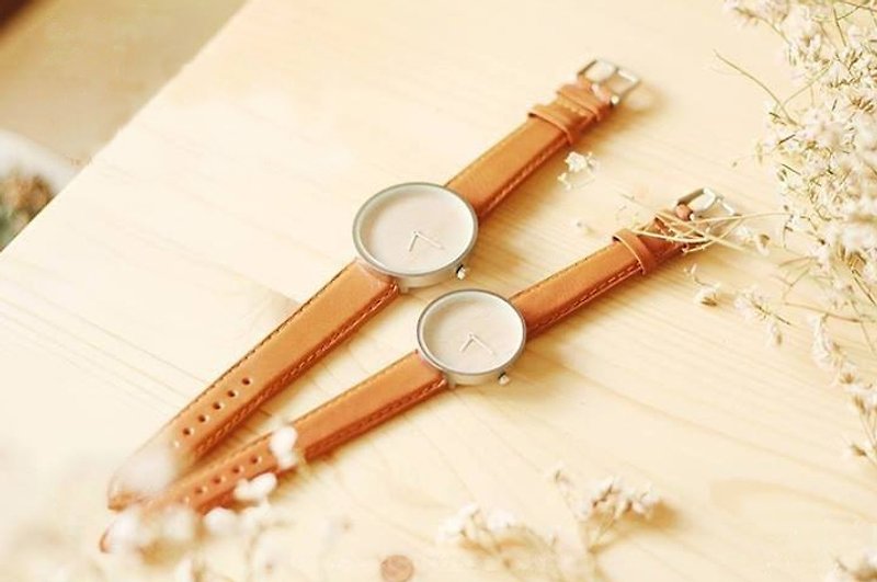 COUPLE Brown 情侣系列 木核 手工表 手錶 （免运费） - 女錶 - 木頭 咖啡色