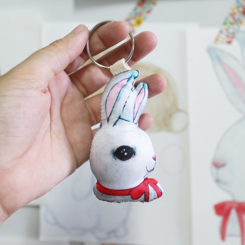 Cute Keychains Dolls - Keychains - Other Materials White