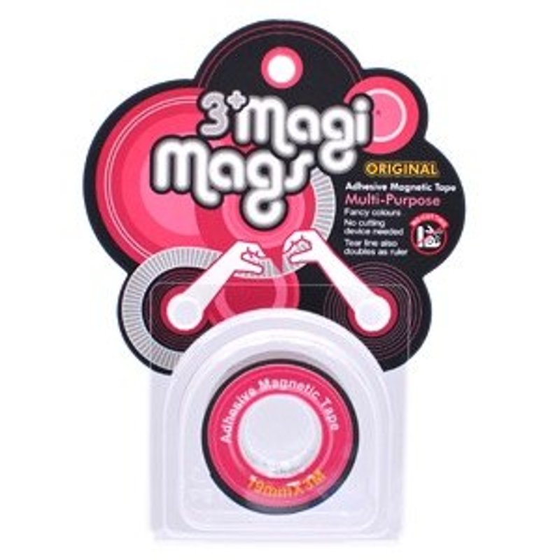 3+ MagiMags Magnetic Tape 　　　19mm x 3M Classic.Red - Other - Other Materials Red