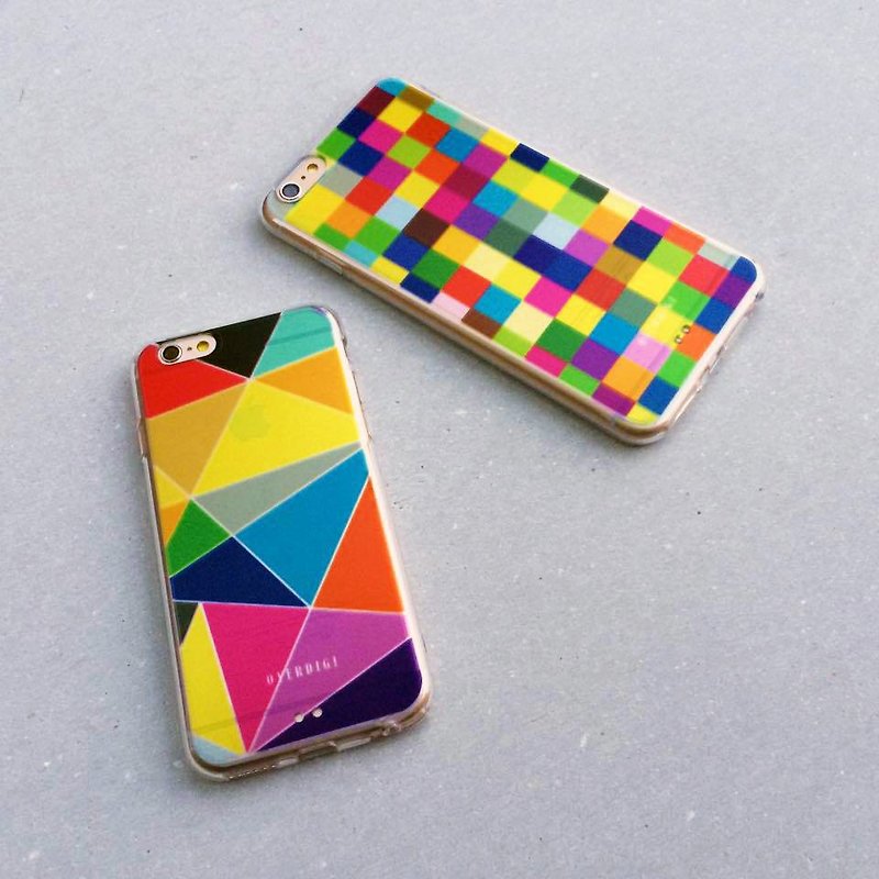 OVERDIGI CANVAS iPhone6 ​​(S) double-encapsulated protective shell geometry triangle patch - Other - Plastic Multicolor