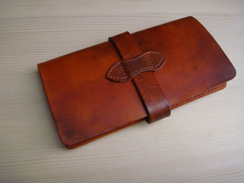 ISSIS-Flip Leather Handmade Leather Case Model Can Be Customized - เคส/ซองมือถือ - หนังแท้ สีนำ้ตาล