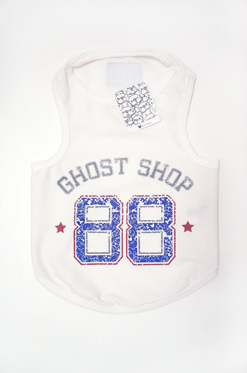 Pet Sport Vest - American 88 - White M (Last) - Clothing & Accessories - Other Materials White