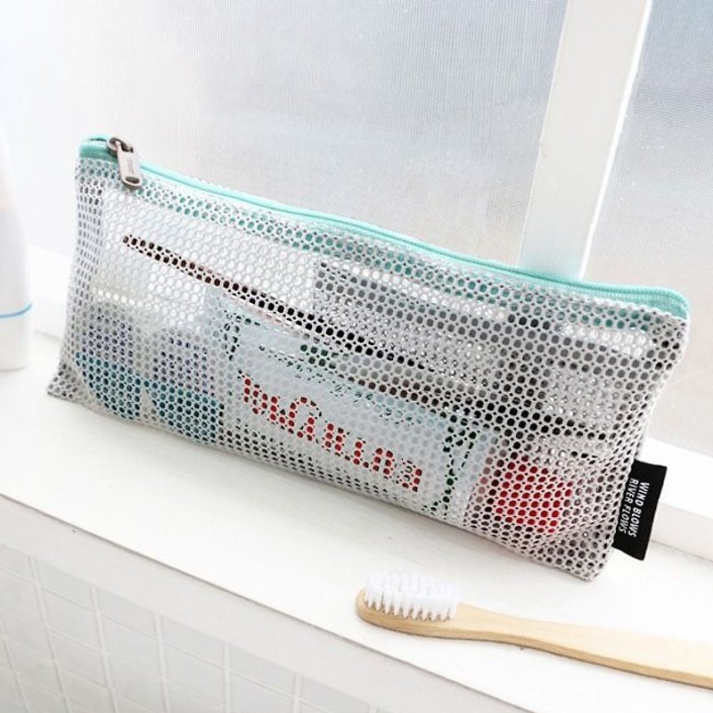 Iconic - wind and sunrise grid wash bag - pencil case - storage bag V2 - Galaxy Gray, ICO84174 - Toiletry Bags & Pouches - Plastic Gray