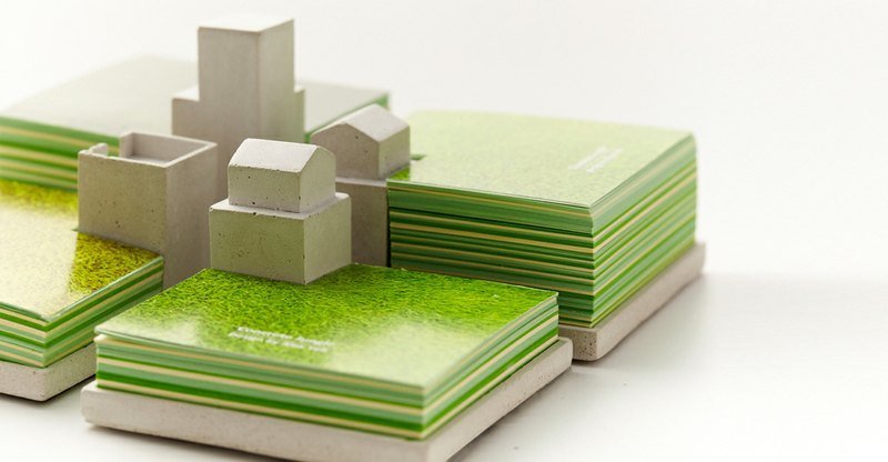 Concrete Jungle note paper (single-family) - กระดาษโน้ต - ปูน สีเทา