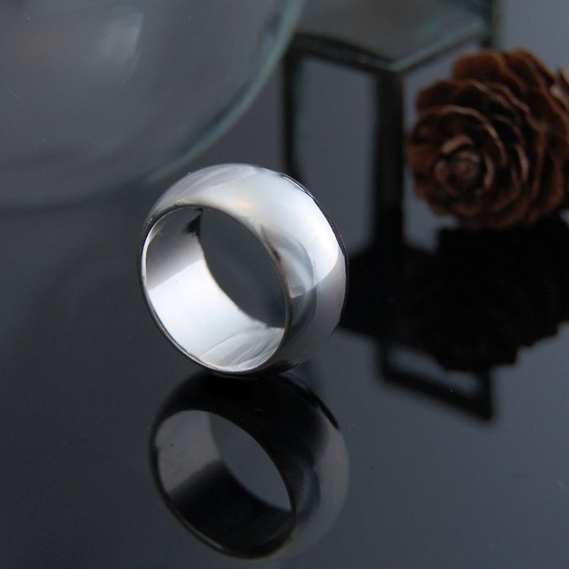 Classic circular ring (Ring Silver mirror ‧) - แหวนทั่วไป - เงินแท้ 
