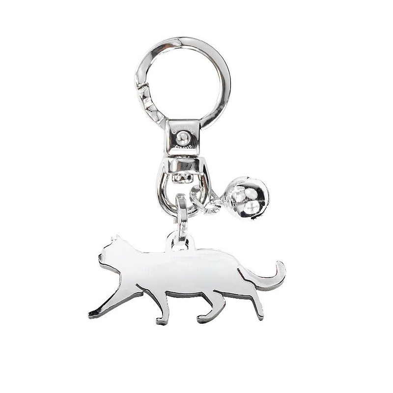[activity buckle] laser lettering 304 stainless steel cat styling face - ปลอกคอ - โลหะ สีเงิน