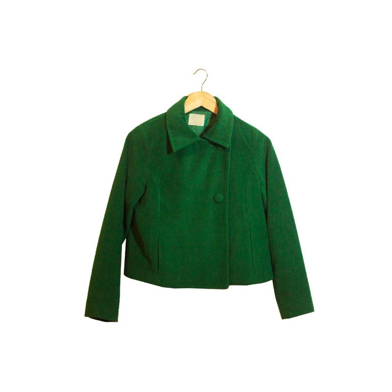 絨布西裝外套-- 綠【c14012505】 - Women's Casual & Functional Jackets - Cotton & Hemp Green