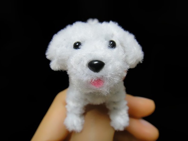 Accompanying pet Maltese - Stuffed Dolls & Figurines - Other Materials White