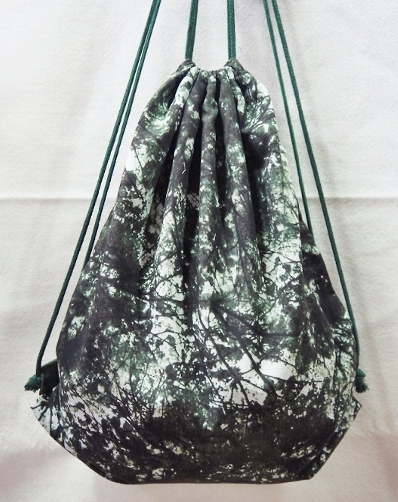Drawstring Backpack + I in the woods + - Drawstring Bags - Other Materials Green