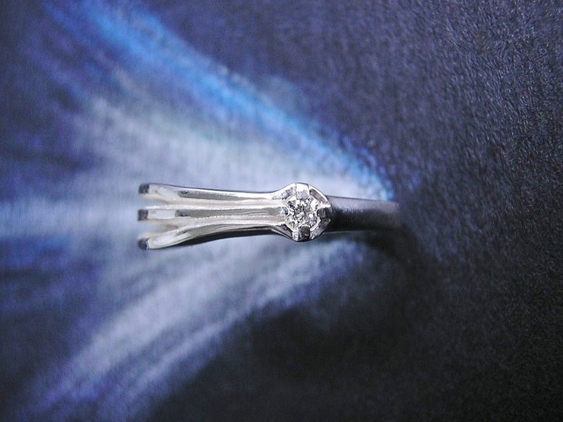 promise of 2061 diamond ( comet star silver ring 彗星 扫帚星 诺言 约 指杯 戒指 銀 金刚石 ) - 戒指 - 純銀 銀色