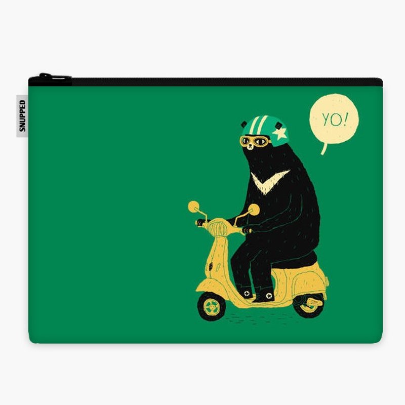 SpaceSuit 文件手拿包 - Scooter Bear - 手拿包 - 防水材質 綠色