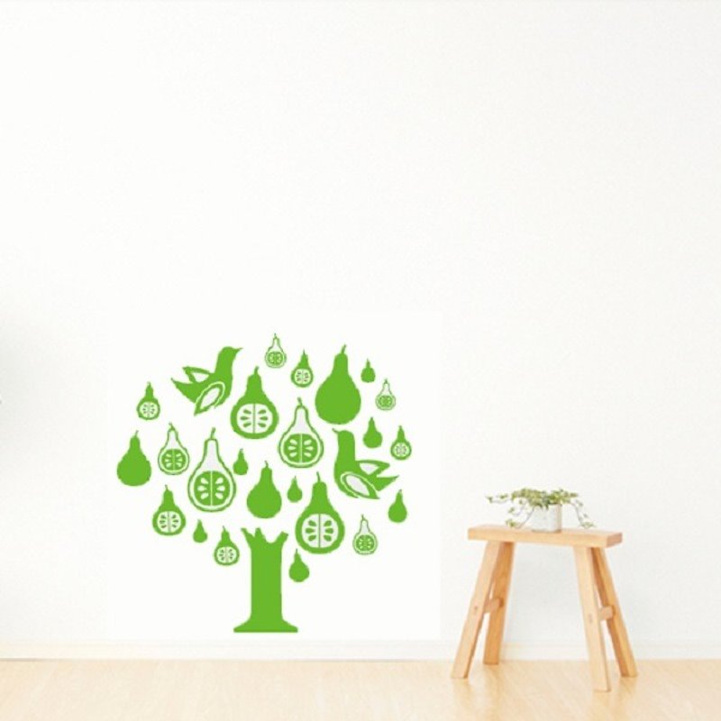 壁貼-創意無痕 Smart Design ◆洋梨樹 - 壁貼/牆壁裝飾 - 塑膠 多色
