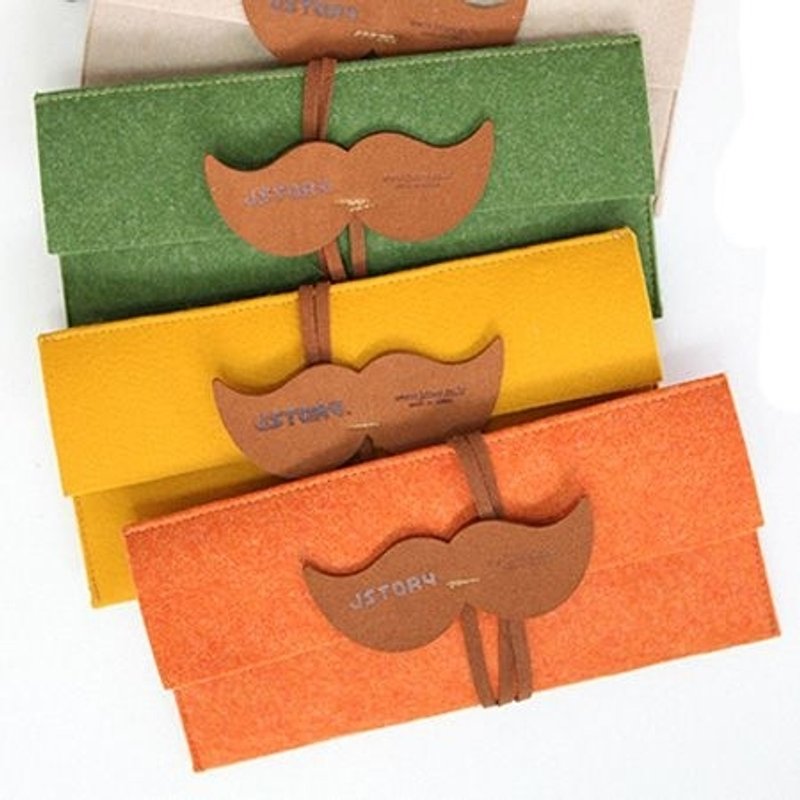 Dessin x JSTORY-Mr.BABBA Alice Beard straps Universal Pencil - vibrant orange, JST15300 - กล่องดินสอ/ถุงดินสอ - ขนแกะ สีส้ม