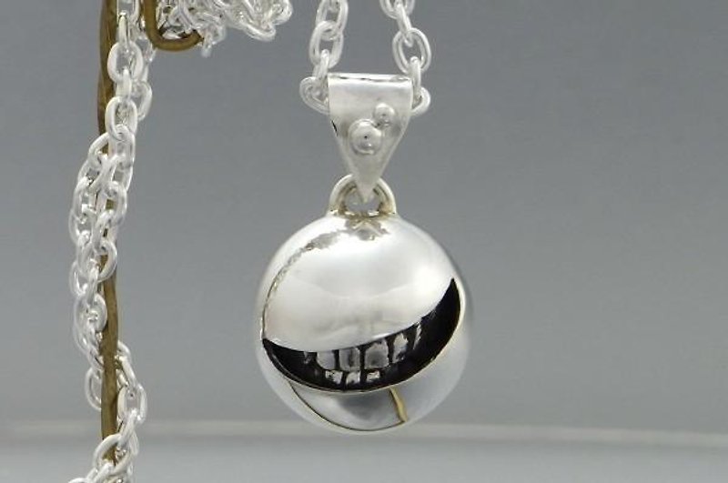 smile ball pendant L 【type:D】(s_m-P.28) ( 微笑 銀 垂饰 颈链 项链 ) - Necklaces - Sterling Silver Silver