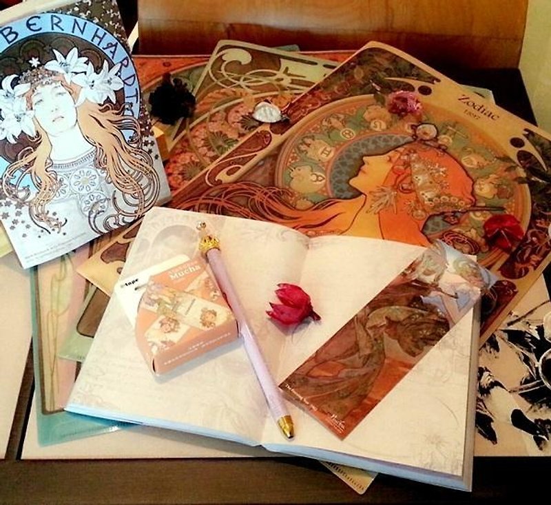 TAISO artist Mucha - Princess stationery set distance - Notebooks & Journals - Paper Multicolor