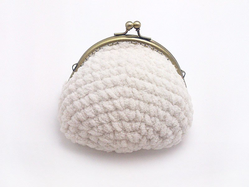 針織口金包-手工限量 - Coin Purses - Other Materials White