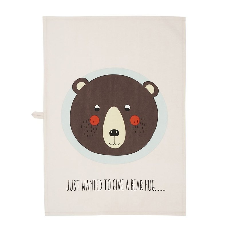 動物印花餐巾 - Bear  | OYOY - 餐桌布/桌巾/餐墊 - 棉．麻 卡其色