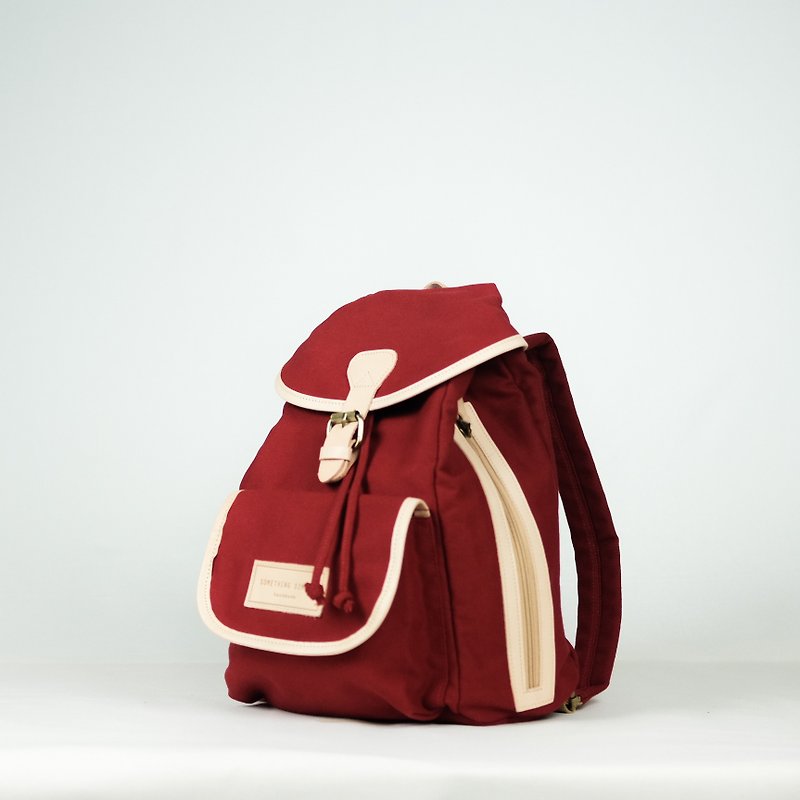 經典水桶束口後背包-紅色 - 後背包/書包 - 棉．麻 紅色