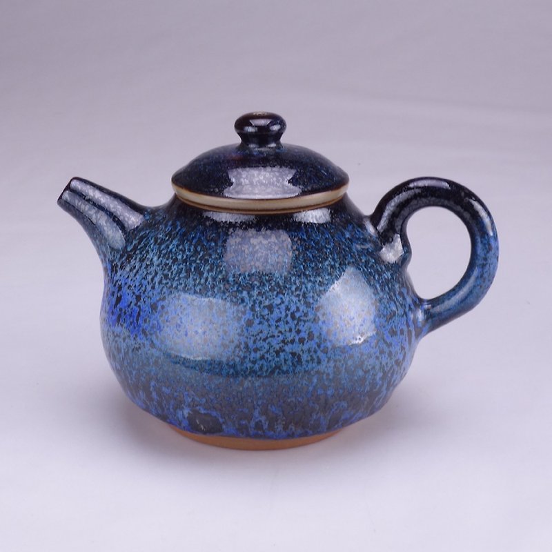 [Xinke Kiln] 曜Change Blue Rabbit 毫天目茶360360cc Shen Kunchuan - Teapots & Teacups - Pottery Blue
