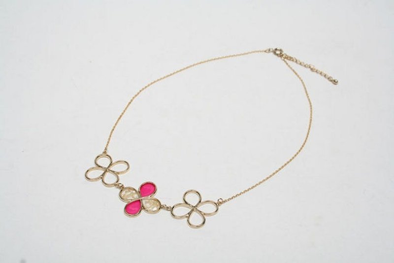 Summer Sale Fuchsia Necklace / JC1966 - Necklaces - Other Metals 