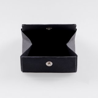 Rectangular Origami Washable Paper Coin Pocket in Punaluu Black