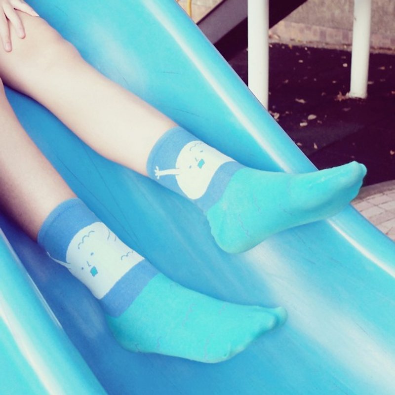 Ice Lake / Yohand Socks - ถุงเท้า - วัสดุอื่นๆ สีน้ำเงิน