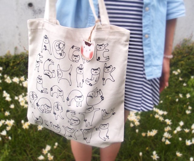 Alphabet on sale tote bag