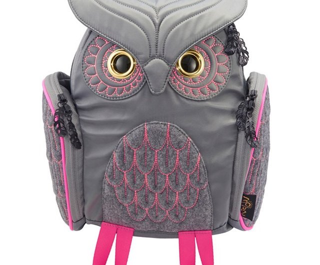 Morn Creations 純正 Pop Owl バックパック - グレー (S Morn Creations 純正 Pop Owl バックパック - グレー (S