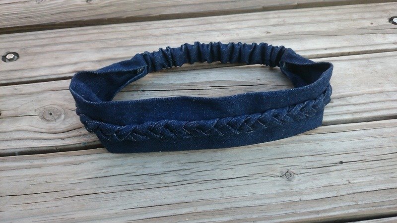 Denim braid hair band - Hair Accessories - Other Materials 